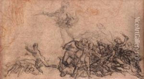 Combattimento Di Soldati Oil Painting - Joseph van Bredael