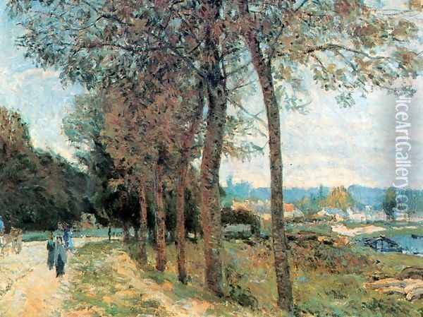 The Seine at Marly Oil Painting - Alfred Sisley