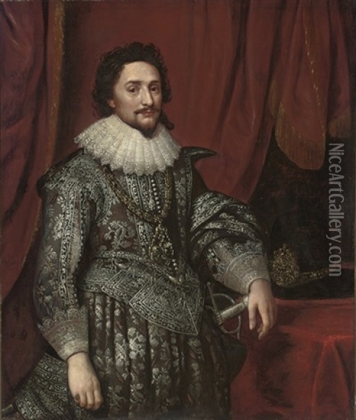 Portrait Of Frederick V Of Bohemia Oil Painting - Michiel Janszoon van Mierevelt