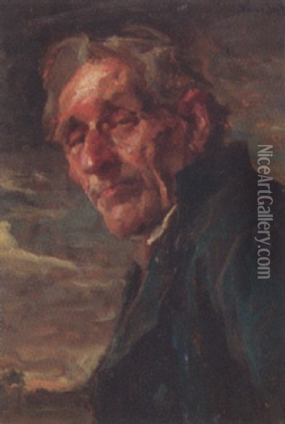 Herrenportrait Oil Painting - Hans Best