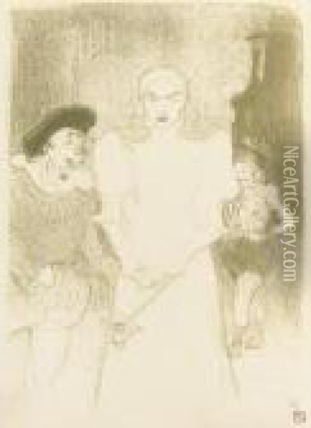 A L'opera, Madame Caron Dans ``faust' (d. 49; A. 52; W. 39; Adr. 54) Oil Painting - Henri De Toulouse-Lautrec