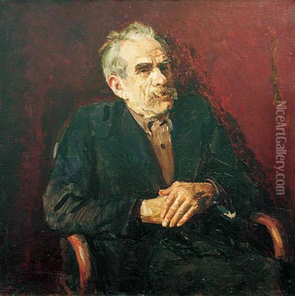 Portret Starszego Mezczyzny Oil Painting - Stanislas Lentz