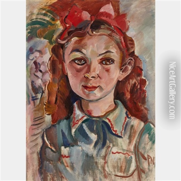 Study Of Shirley, 1942 Oil Painting - Pegi Nicol Macleod