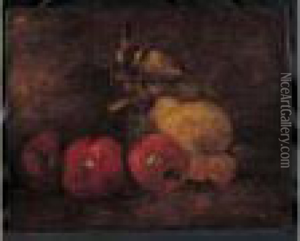 Nature Morte Aux Fruits Oil Painting - Gustave Courbet
