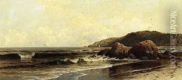 Breaking Surf Oil Painting - Alfred Thompson Bricher