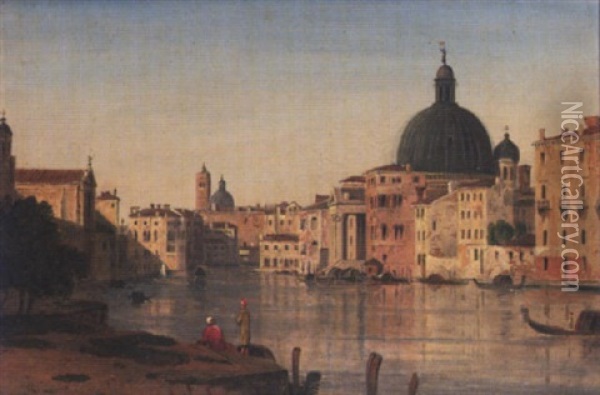 Venice, St. Simeone Piccolo Oil Painting - William Linton