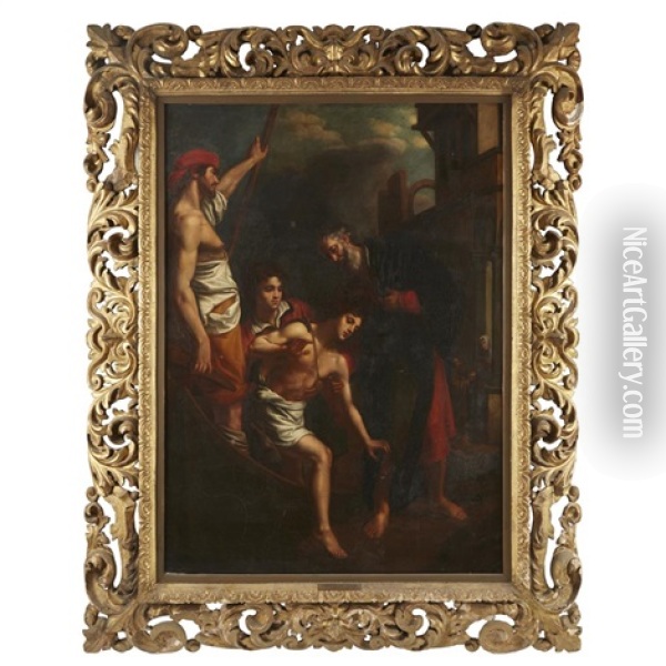 The Hospitality Of Saint Julien Oil Painting - Cristofano Allori