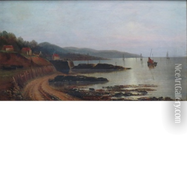 Largo Bay, Early Morning Oil Painting - William Barry