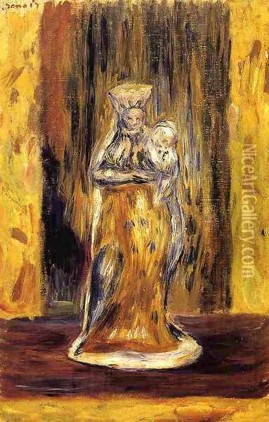 Earthenware Virgin And Child Oil Painting - Pierre Auguste Renoir