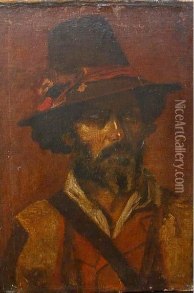 Uomo Con
Cappello O Brigante Oil Painting - Michele Cammarano