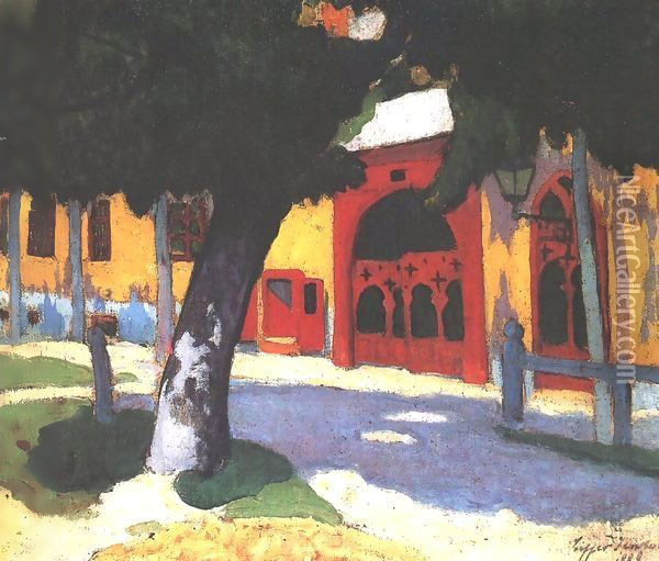Red Gate 1908 Oil Painting - Robert King