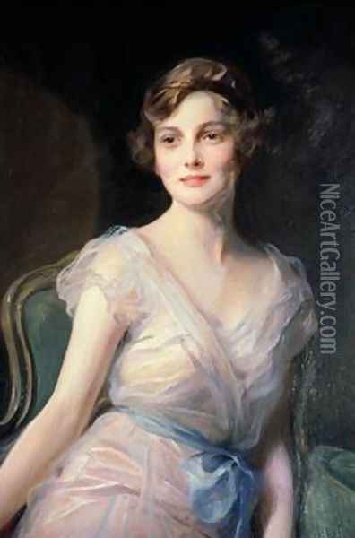 Portrait of Miss Leicester Warren Oil Painting - Philip Alexius De Laszlo