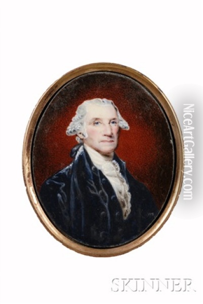 Portrait Of George Washington (after Gilbert Stuart) Oil Painting - William Russell Birch
