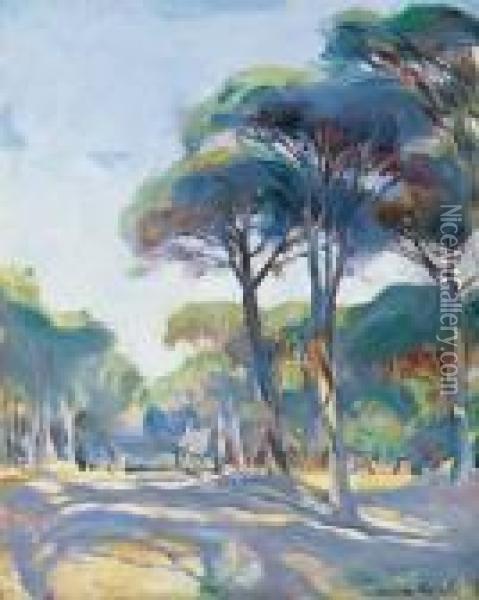 Landscape In Cap Ferrat Oil Painting - Philip Alexius De Laszlo