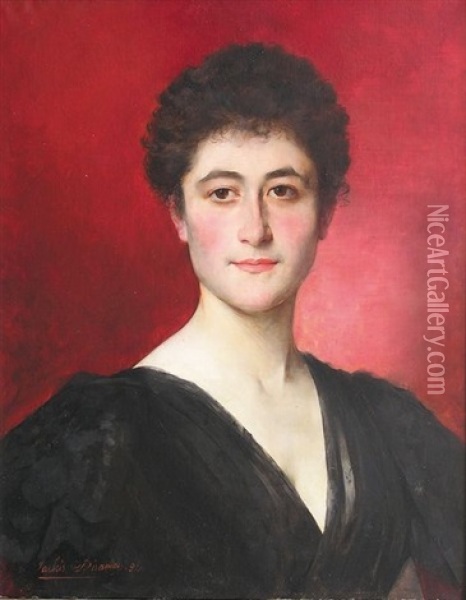Portrait De Femme Oil Painting - Serkis Diranian
