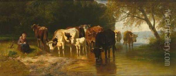 Ohne Titel Oil Painting - Christian Friedrich Mali