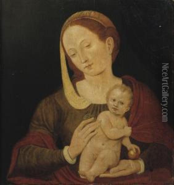 The Virgin And Child Oil Painting - Vincent Sellaer
