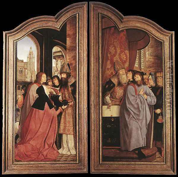 St Anne Altarpiece (closed) 1507-08 Oil Painting - Quinten Metsys