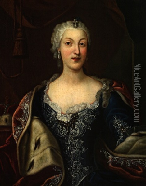 Kurfurstin Maria Amalia Von Bayern Oil Painting - Martin van Meytens the Younger