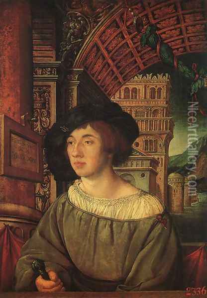 Portrait of a Young Man 1518 Oil Painting - Ambrosius Holbein