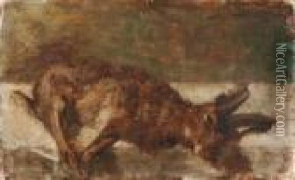 Lepre Morta Oil Painting - Giovanni Segantini
