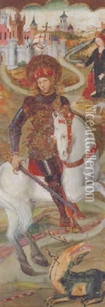 Saint George And The Dragon Oil Painting - Jaime Huguet