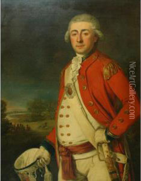 Portrait Of An Officer Oil Painting - John Francis Rigaud