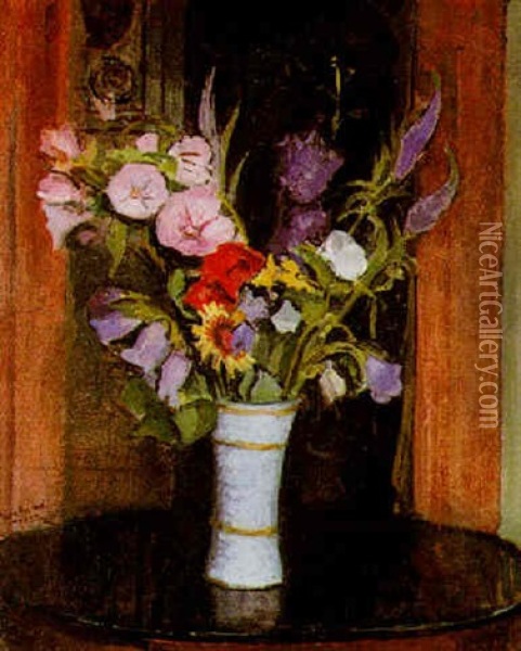 Fleurs Oil Painting - Jean Hippolyte Marchand