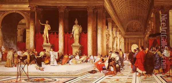 The Court of Caligula Oil Painting - Virgilio Mattoni de la Fuente