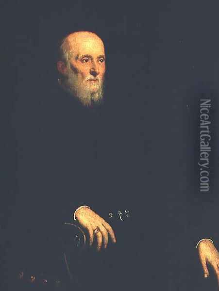 Portrait of Alvise Cornaro Oil Painting - Jacopo Tintoretto (Robusti)