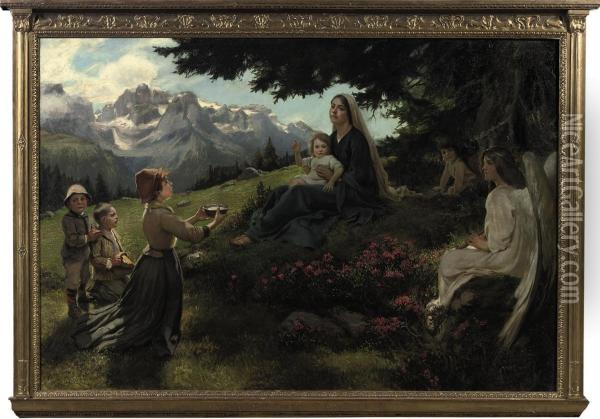 Madonna Di Campiglio, Italy Oil Painting - Gottfried Hofer