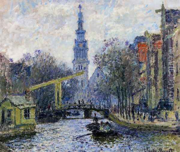 Canal In Amsterdam Oil Painting - Claude Oscar Monet