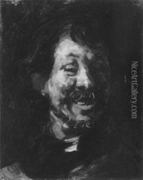 Studie Eines Lachenden Mannes Oil Painting - Gerhard Janssen