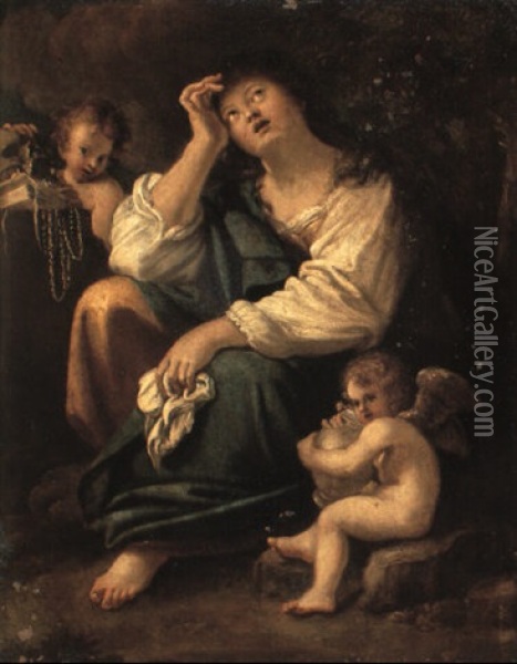 The Penitent Magdalen Oil Painting - Bartolomeo Schedoni