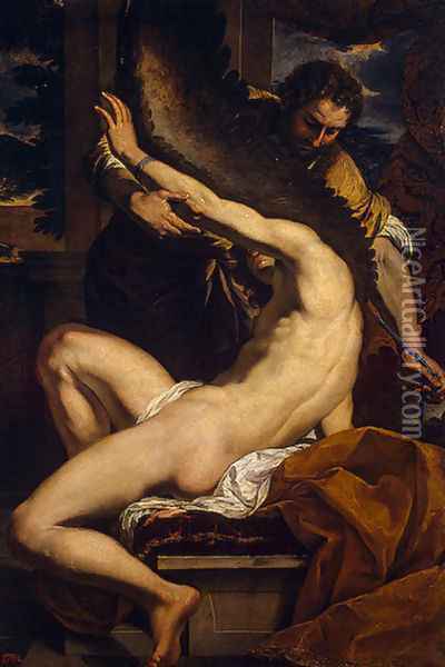 Daedalus and Icarus Oil Painting - Charles Le Brun