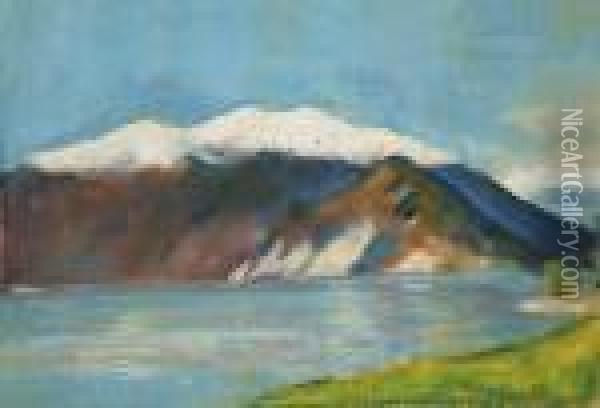 Gardasee Mit Monte Baldo Oil Painting - Lesser Ury