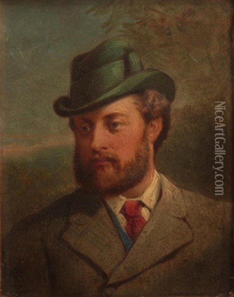 Portrait Of The Prince Of Wales Oil Painting - Thomas Jones Barker