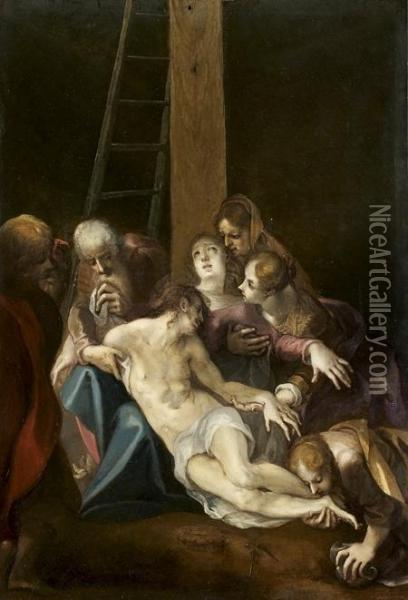 La Deposition Du Christ
 Cuivre Oil Painting - Matthaus Gundelach