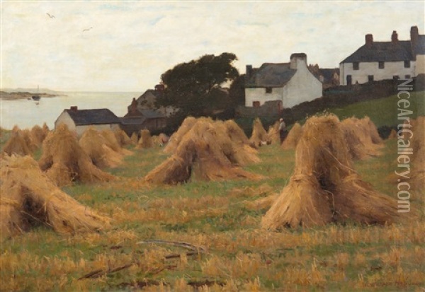 Piles Of Sheafes Oil Painting - Joshua Anderson Hague