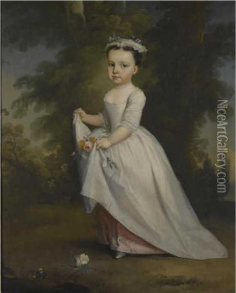 Portrait Of A Child Oil Painting - George Knapton
