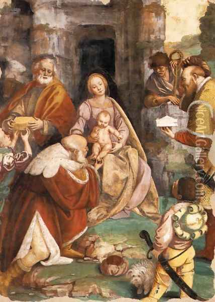 The Adoration of the Magi Oil Painting - Gaudenzio Ferrari