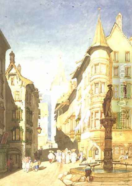 Schaffhausen, c.1820-30 Oil Painting - John Sell Cotman