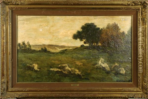 Paysage. Oil Painting - Theodore Baron