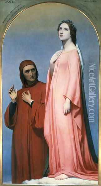The Vision Dante and Beatrice, 1846 Oil Painting - Ary Scheffer