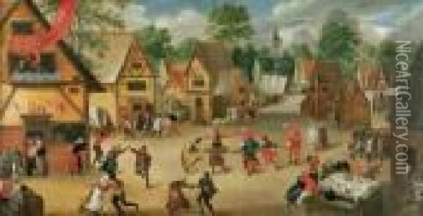 Fete Paysanne Oil Painting - Pieter The Younger Brueghel