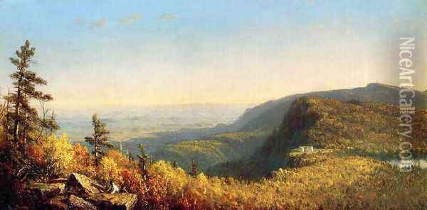 The Catskill Mountain House Oil Painting - Sanford Robinson Gifford