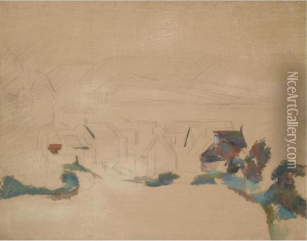 La Route Tournante A La Roche-guyon Oil Painting - Paul Cezanne