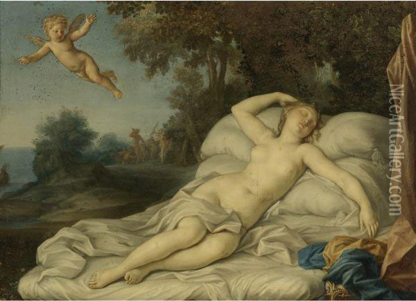 Ariadne On Naxos Oil Painting - Domenico Parodi