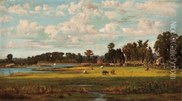 Mill Pond Oil Painting - Francois de Blois
