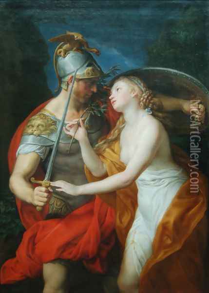 Allegory of Peace and War Oil Painting - Pompeo Gerolamo Batoni